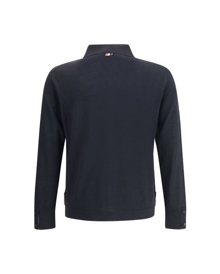 Thom Browne Black Fleece Wool Sweatshirt