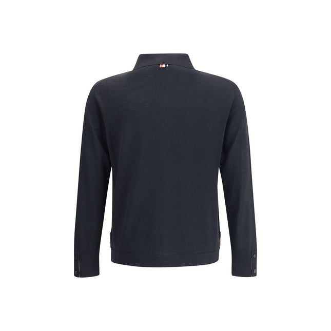 Thom Browne Black Fleece Wool Sweatshirt