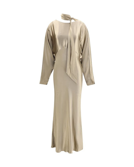The Andamane Gold Viscose Casual Dress