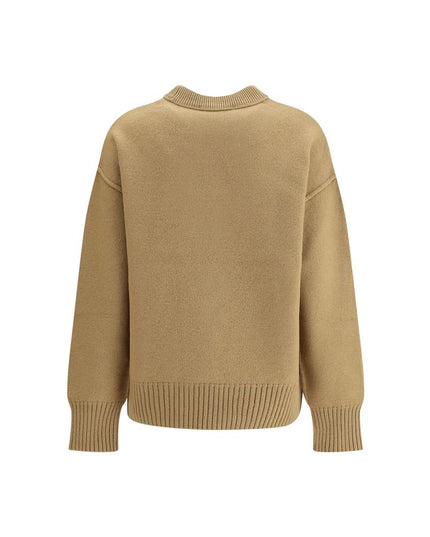 Ami Paris Beige Fleece Wool Sweatshirt