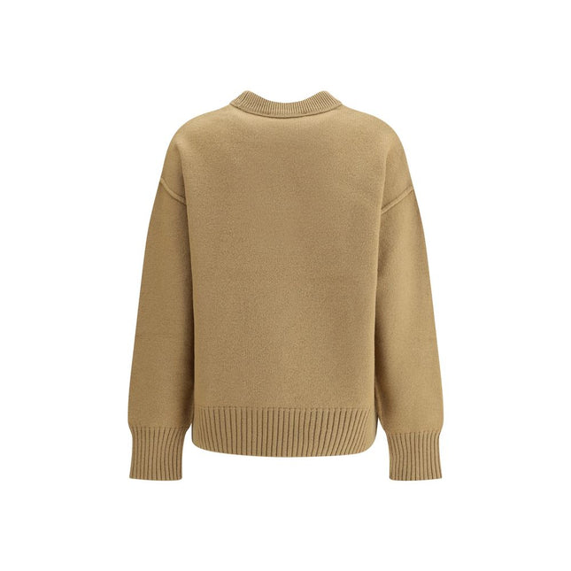 Ami Paris Beige Fleece Wool Sweatshirt