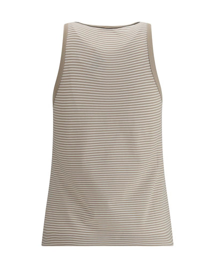 Brunello Cucinelli Beige Cotton Top