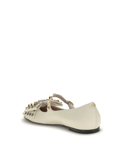 Valentino Garavani Cream Goatskin Ballet Flats