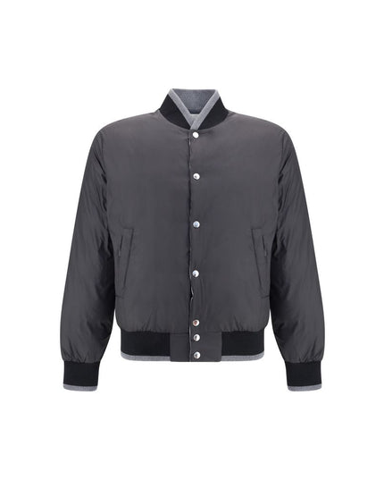 Dolce & Gabbana Gray Cotton Bomber