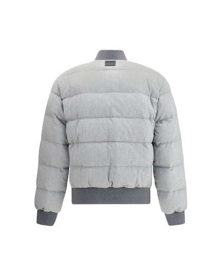 Dolce & Gabbana Gray Cotton Bomber
