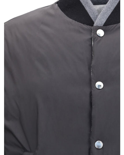 Dolce & Gabbana Gray Cotton Bomber