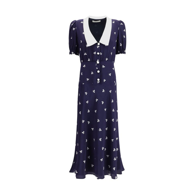 Alessandra Rich Blue Silk Casual Dress