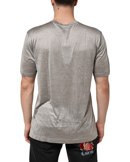 Dolce & Gabbana Beige Hazelnut Cotton Shortsleeve Shirt T-shirt