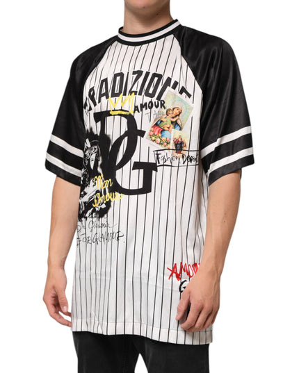 Dolce & Gabbana Tradizione Graffiti Print Oversized Men T-shirt