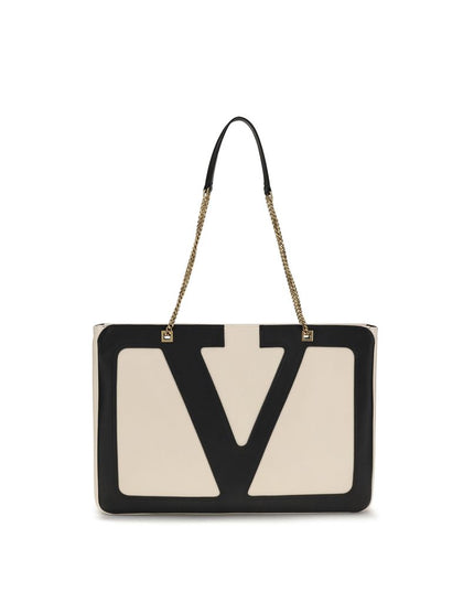 Valentino Garavani Cream Lamb Ovis Aries Aries Shoulder Bag