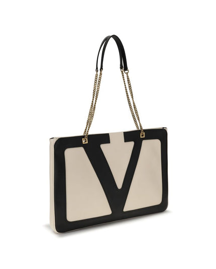 Valentino Garavani Cream Lamb Ovis Aries Aries Shoulder Bag