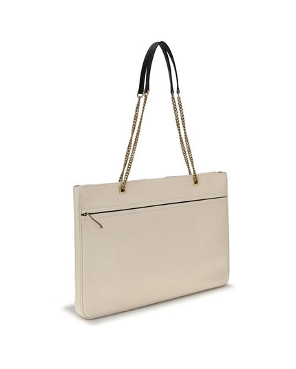 Valentino Garavani Cream Lamb Ovis Aries Aries Shoulder Bag