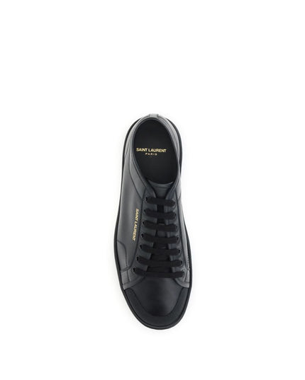 Saint Laurent Black Calf Leather Bos Taurus Low Top Sneakers