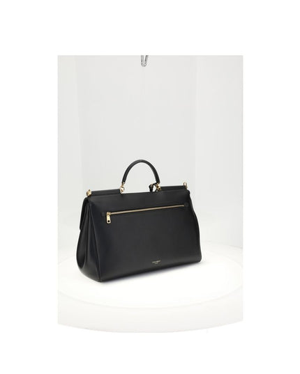 Dolce & Gabbana Black Calf Leather Bos Taurus Shoulder Bag