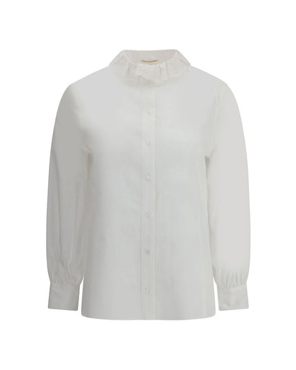 Saint Laurent White Cotton Dress Shirt