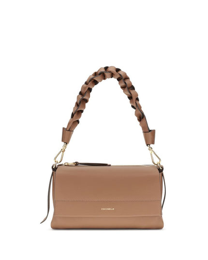 Coccinelle Beige Calf Leather Bos Taurus Shoulder Bag
