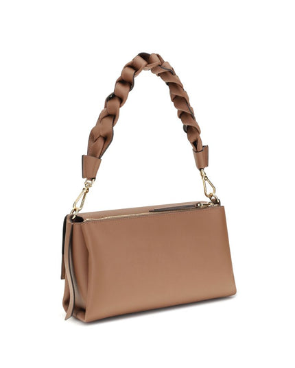 Coccinelle Beige Calf Leather Bos Taurus Shoulder Bag