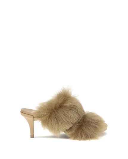 Pedro García Fur-trimmed mules Sandals