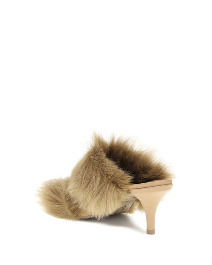Pedro García Fur-trimmed mules Sandals