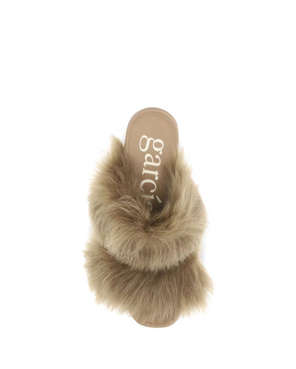 Pedro García Fur-trimmed mules Sandals