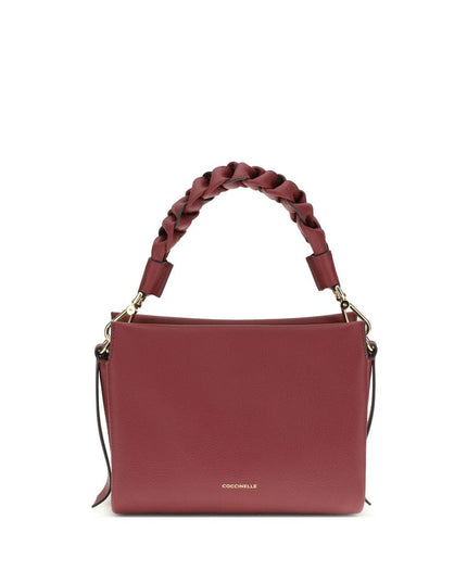 Coccinelle Bordeaux Calf Leather Bos Taurus Shoulder Bag