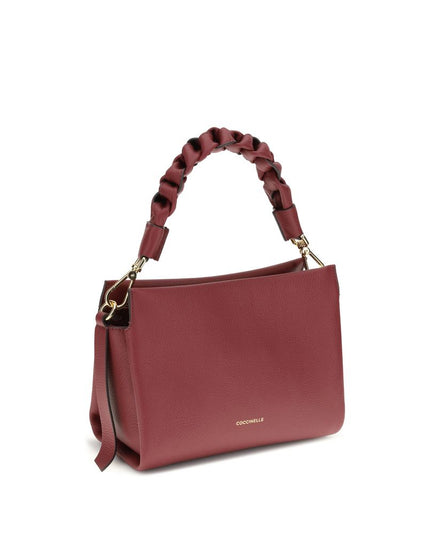 Coccinelle Bordeaux Calf Leather Bos Taurus Shoulder Bag