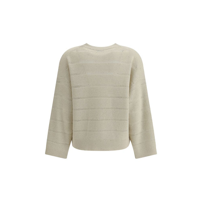 Brunello Cucinelli White Cashmere Cashmere Sweater