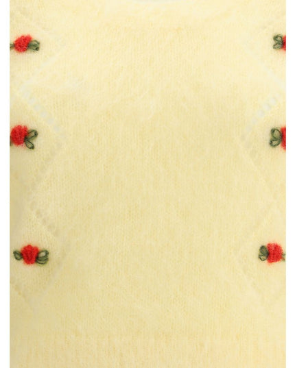 Alessandra Rich Yellow Mohair Sweatshirt