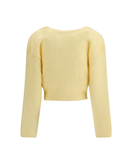 Alessandra Rich Yellow Mohair Cardigan