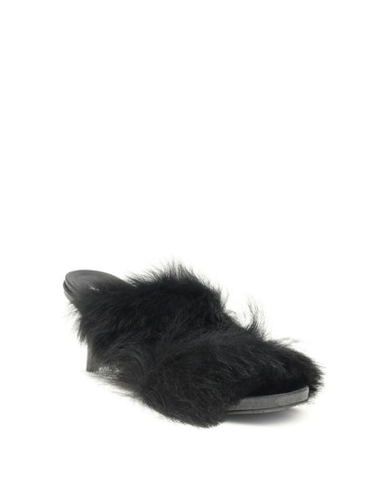Pedro García Fur-trimmed mules Sandals