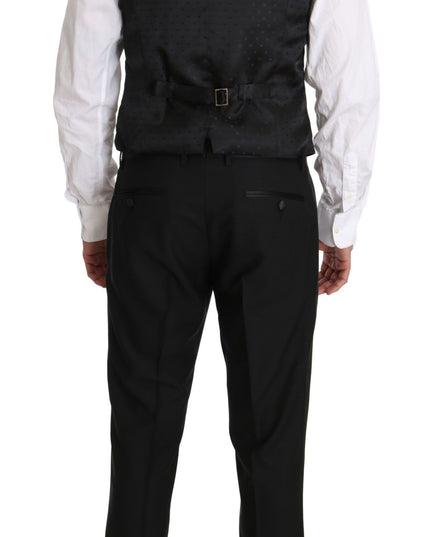 Dolce & Gabbana Black Wool Dress Waistcoat Gillet Vest