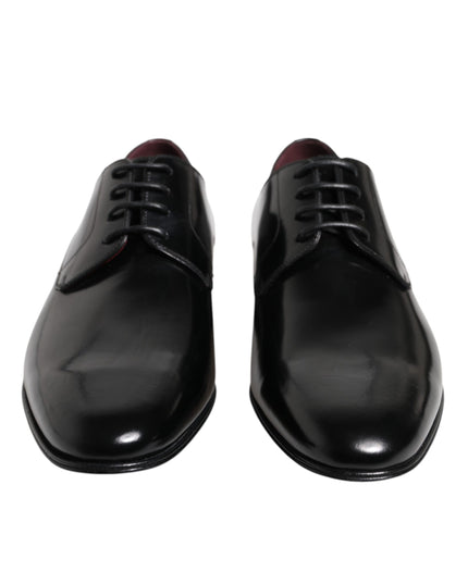 Dolce & Gabbana Men Dress Black Calfskin Leather Derby Shoes