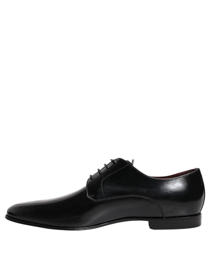 Dolce & Gabbana Men Dress Black Calfskin Leather Derby Shoes
