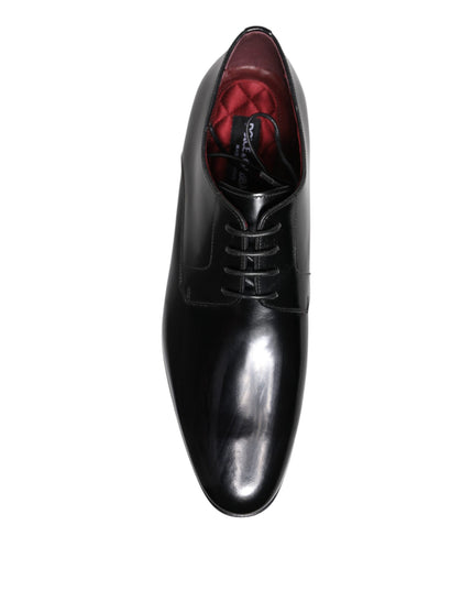 Dolce & Gabbana Men Dress Black Calfskin Leather Derby Shoes