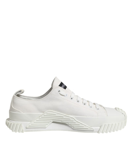 Dolce & Gabbana White Logo Graffiti Low Top Sneakers Shoes