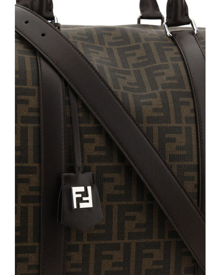 Fendi Brown Canvas Luggage And Travel