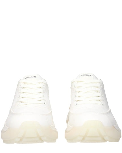 Max Mara White Fabric Chunky Sneakers