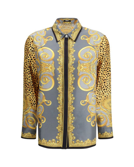 Versace Multicolor Silk Pattern Shirt