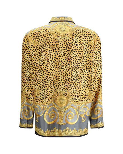 Versace Multicolor Silk Pattern Shirt