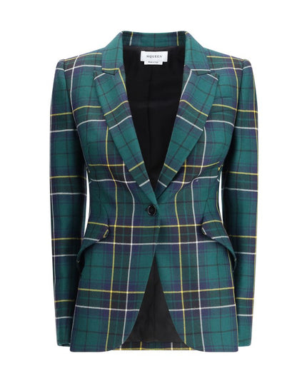Alexander McQueen Green Wool Blazer