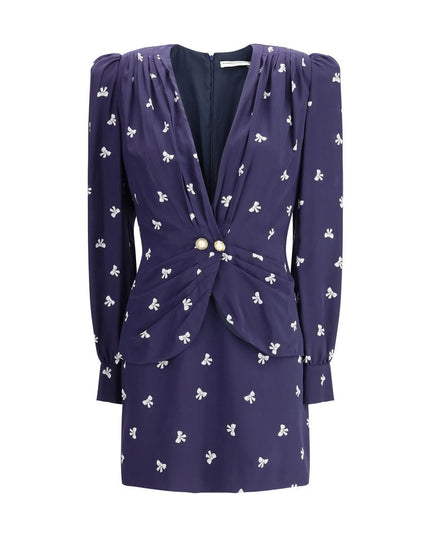 Alessandra Rich Blue Silk Casual Dress