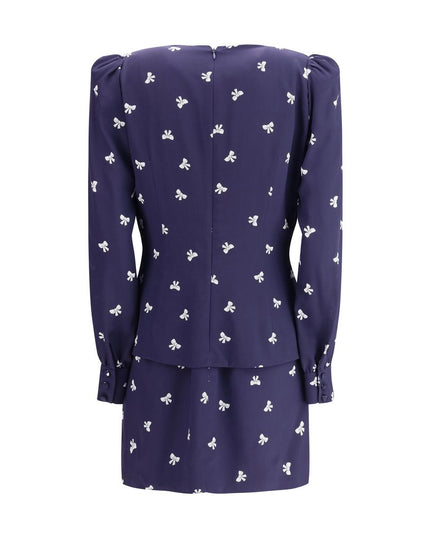 Alessandra Rich Blue Silk Casual Dress