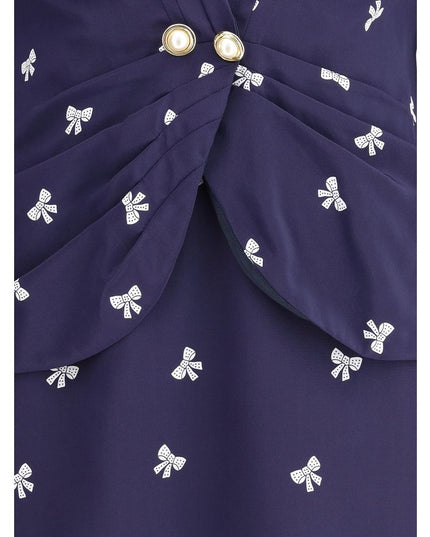 Alessandra Rich Blue Silk Casual Dress