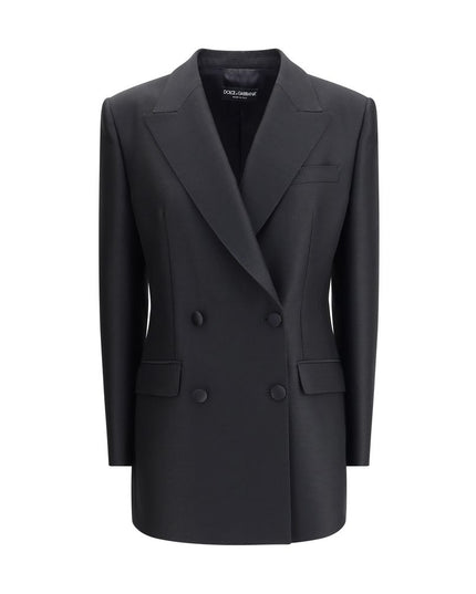 Dolce & Gabbana Black Fleece Wool Blazer