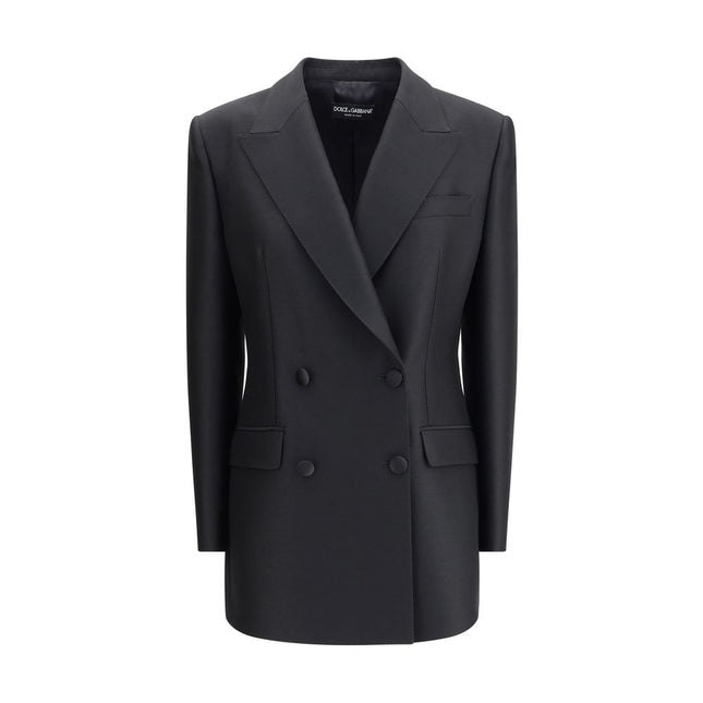Dolce & Gabbana Black Fleece Wool Blazer