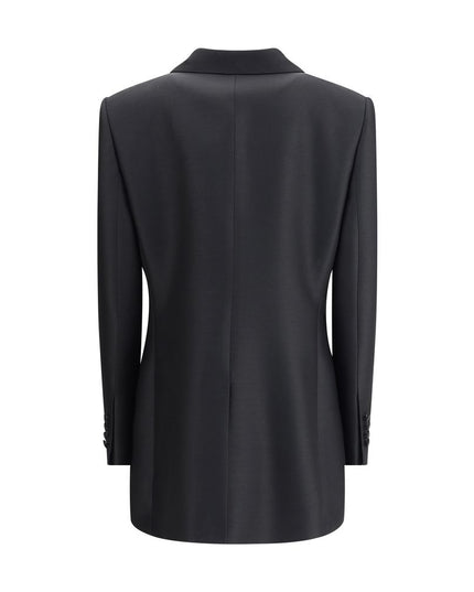 Dolce & Gabbana Black Fleece Wool Blazer