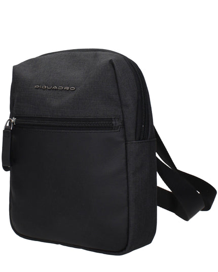 Piquadro Black Fabric Crossbody Bag