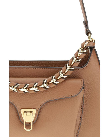 Coccinelle Beige Calf Leather Bos Taurus Shoulder Bag