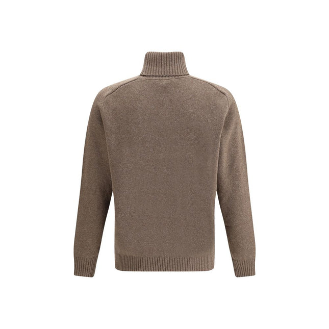 Brooksfield Brown Fleece Wool Turtleneck