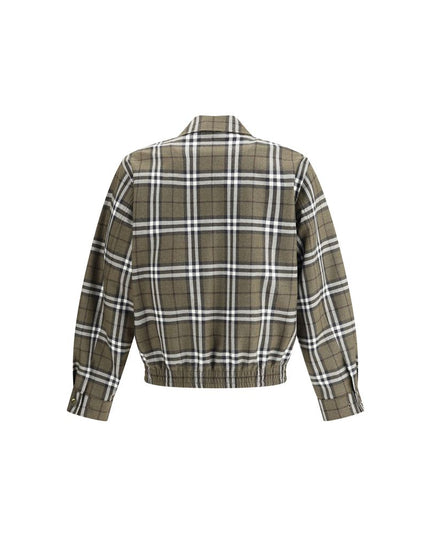 Burberry Green Wool Bomber